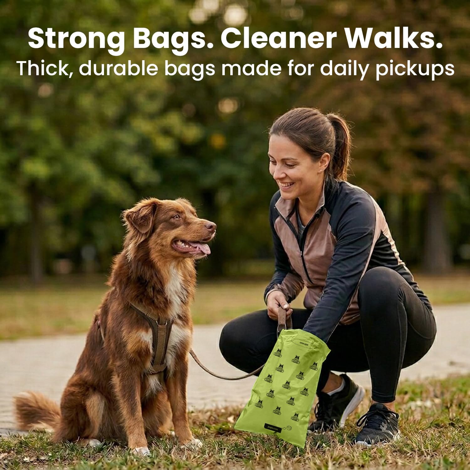 Pogi’s Dog Poop Bags – Leak-Proof & Extra Thick Pet Waste Bags (Fresh Scent, 10 Rolls, 150-Count)