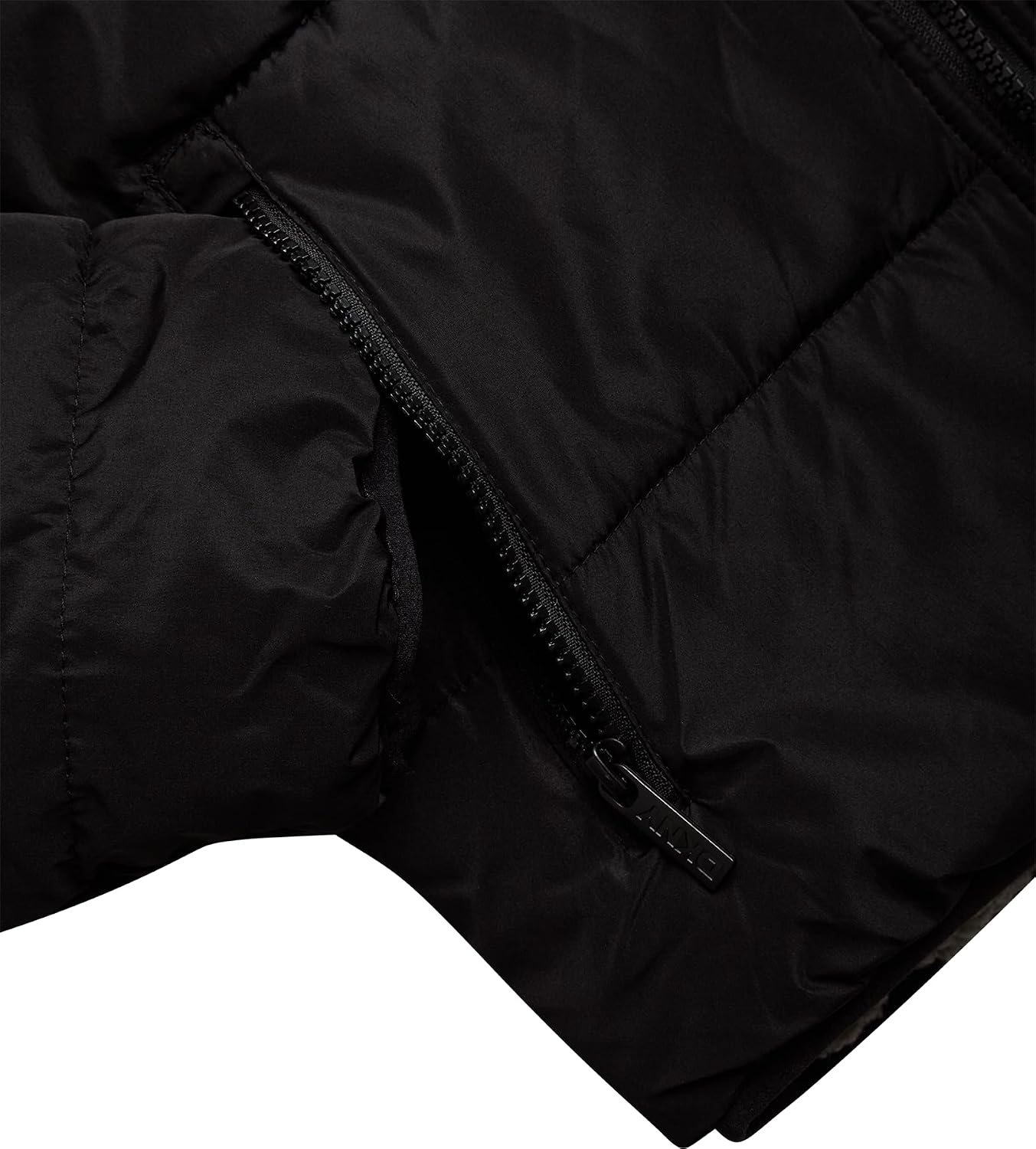 DKNY Boys Reversible Zip Up Puffer Jacket Sherpa Lined Hooded Winter Coat | Two Looks in One Reversible Design, Cozy