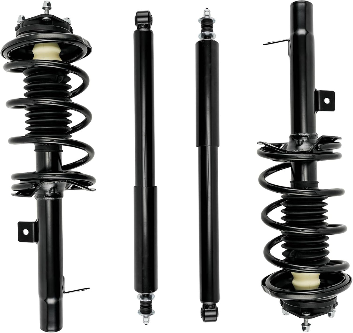 ‌PHILTOP Front Rear Struts for 2000-2005 Ford Focus 171504/171505/5796 * 2 - Complete Shock Absorber & Spring Assembly‌ Set of 4
