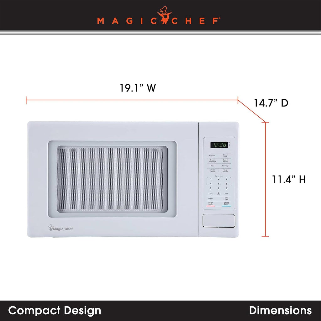 0.9 cu. ft. 900 Watt Countertop Microwave in White