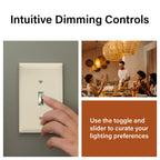 Legrand 150W Toggle LED Dimmer Light Switch Flicker-Free Ivory 1-Pack