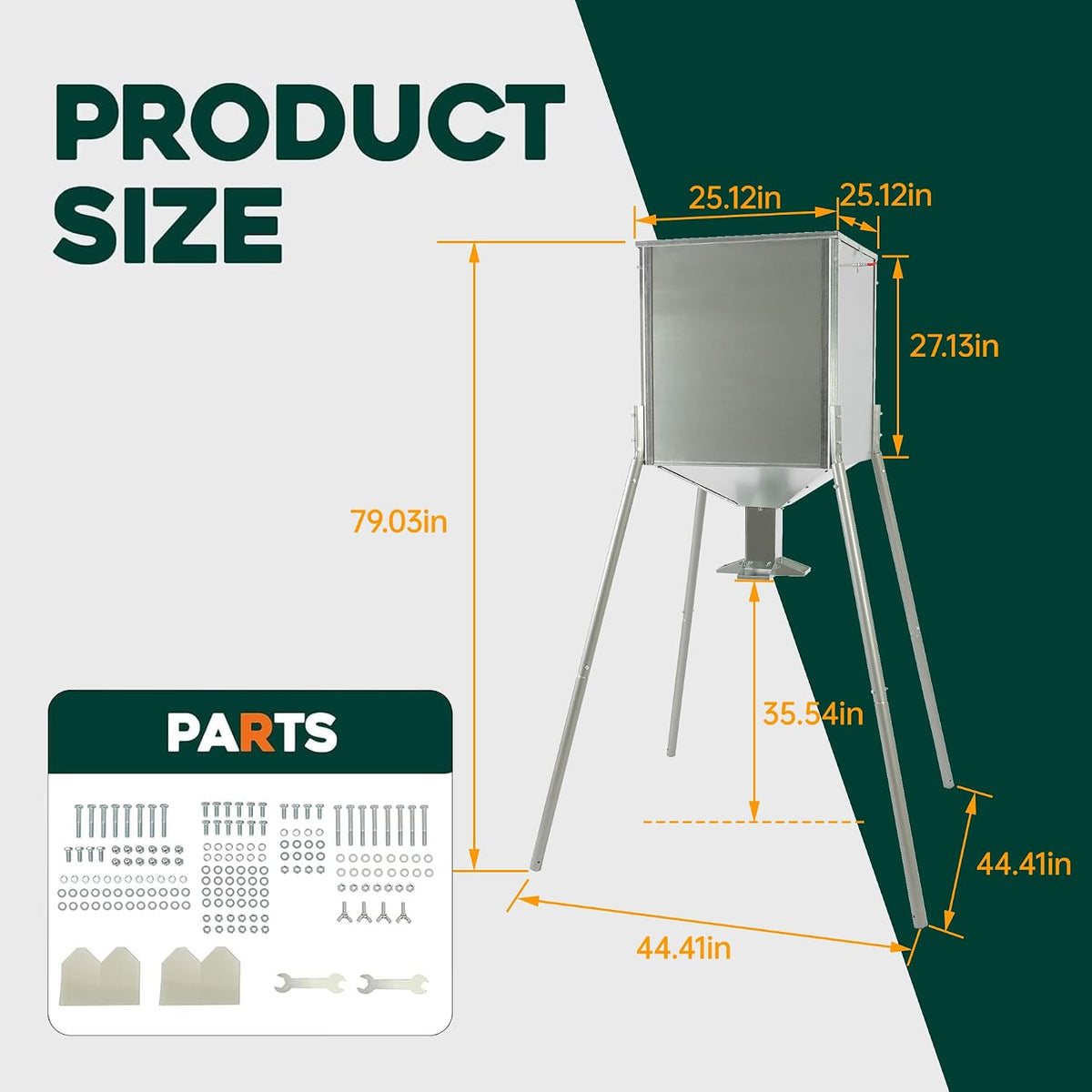 Gravity Deer Feeder Hunting Game 450 LB Large Capacity w/o Foot Kit