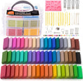 Polymer Clay Kit, 57 Colors Oven Bake Clay for Kids with 19 Carving Tools and 10 Accessories, Non-Sticky, Non-Toxic