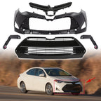 Front Bumper Body Kit Fit For 2017 2018 2019 Toyota Corolla L LE XLE CE