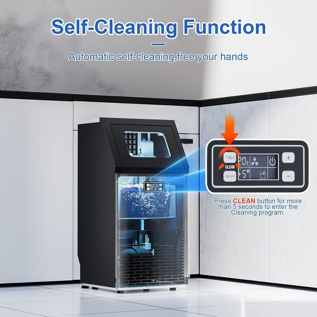 Commercial Ice Maker 100lbs/Day with 33lbs Storage