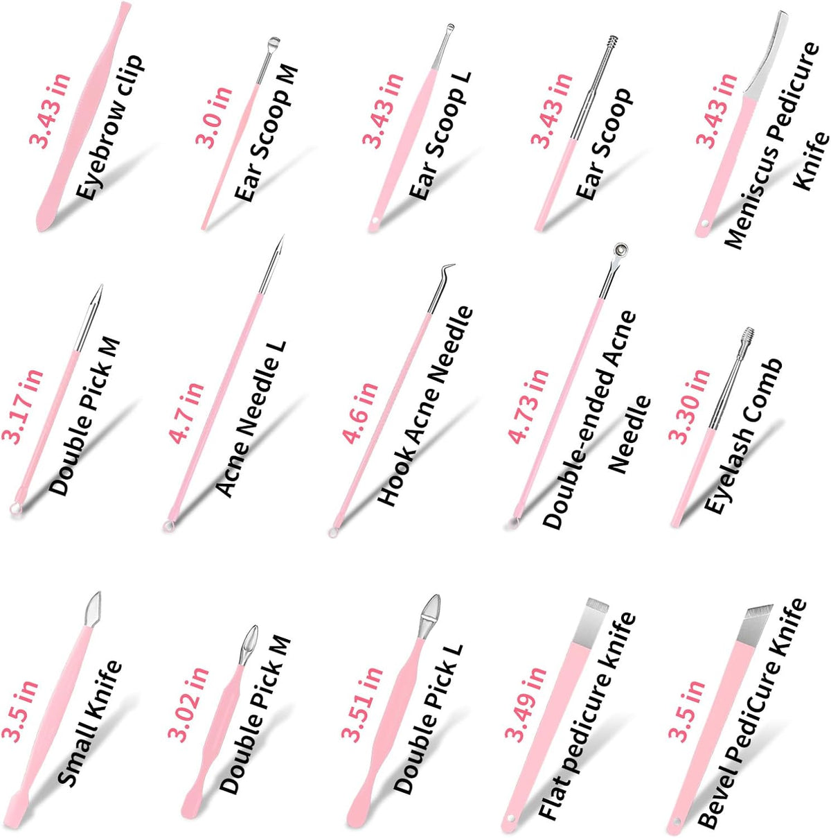 Manicure Set Nail Clippers Set Pedicure Kit, 26-Piece Pink