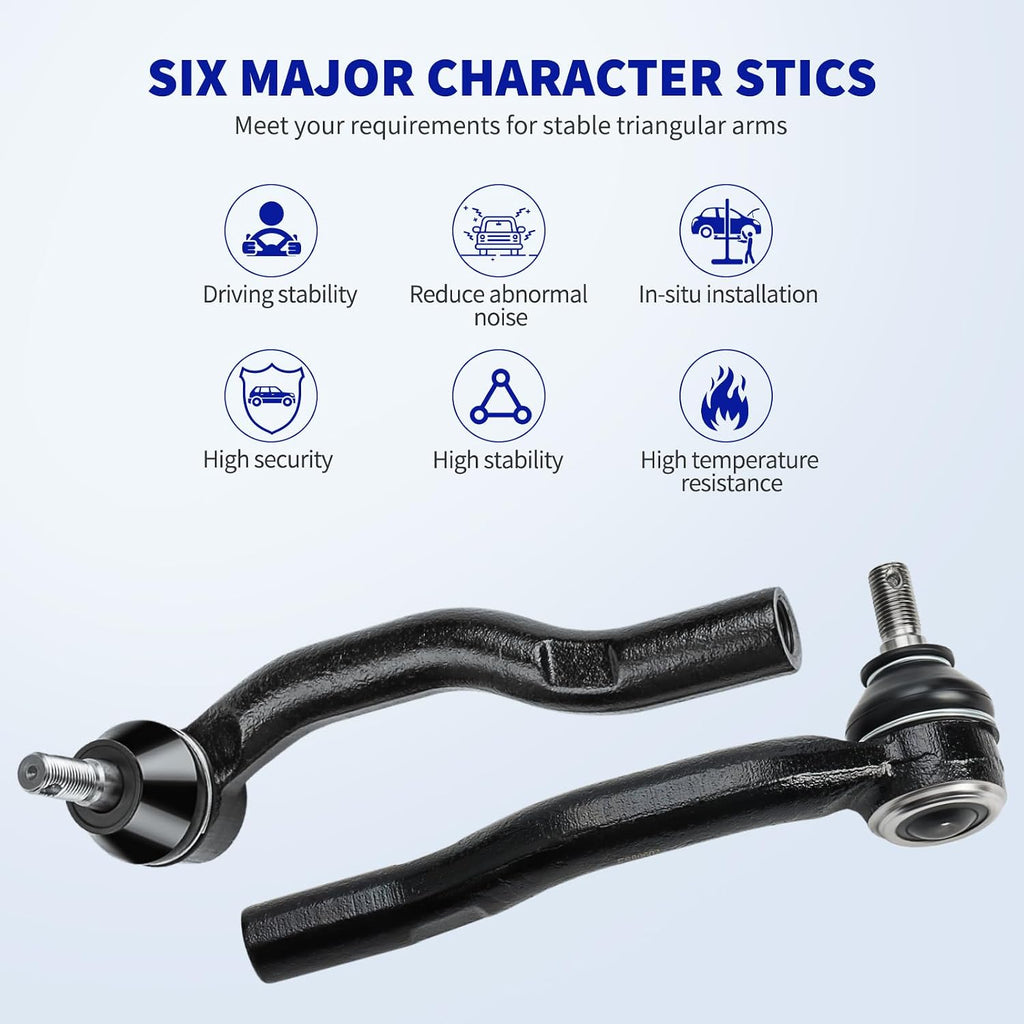 Front Tie Rod Ends Kit for 2007 2008 2009 2010 2011 Toyota Camry, 6Pcs
