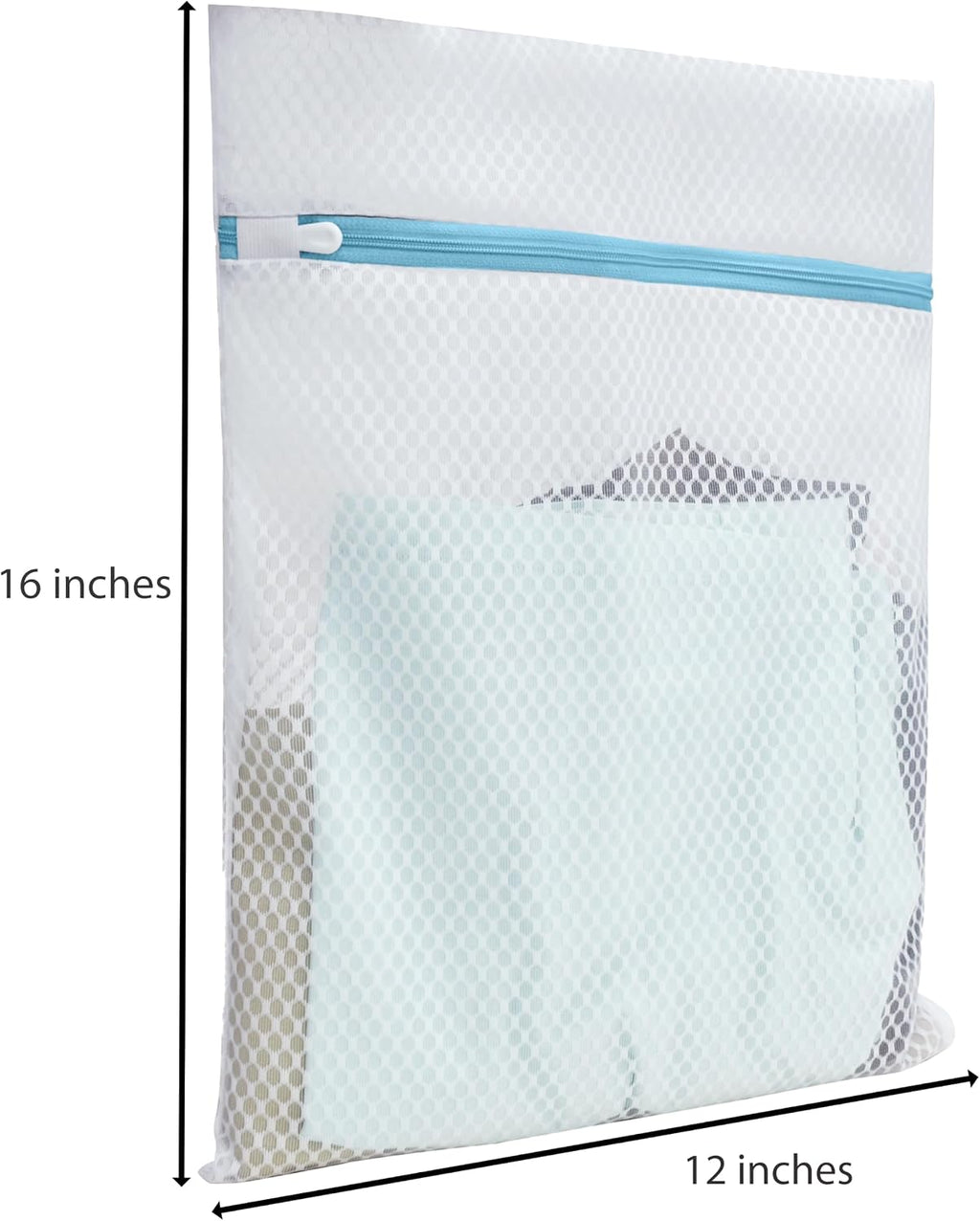 Mesh Laundry Bags for Delicates – 3 Pack (12”×16”) with Color-Coded Zippers, Protects Clothes from Damage, Breathable