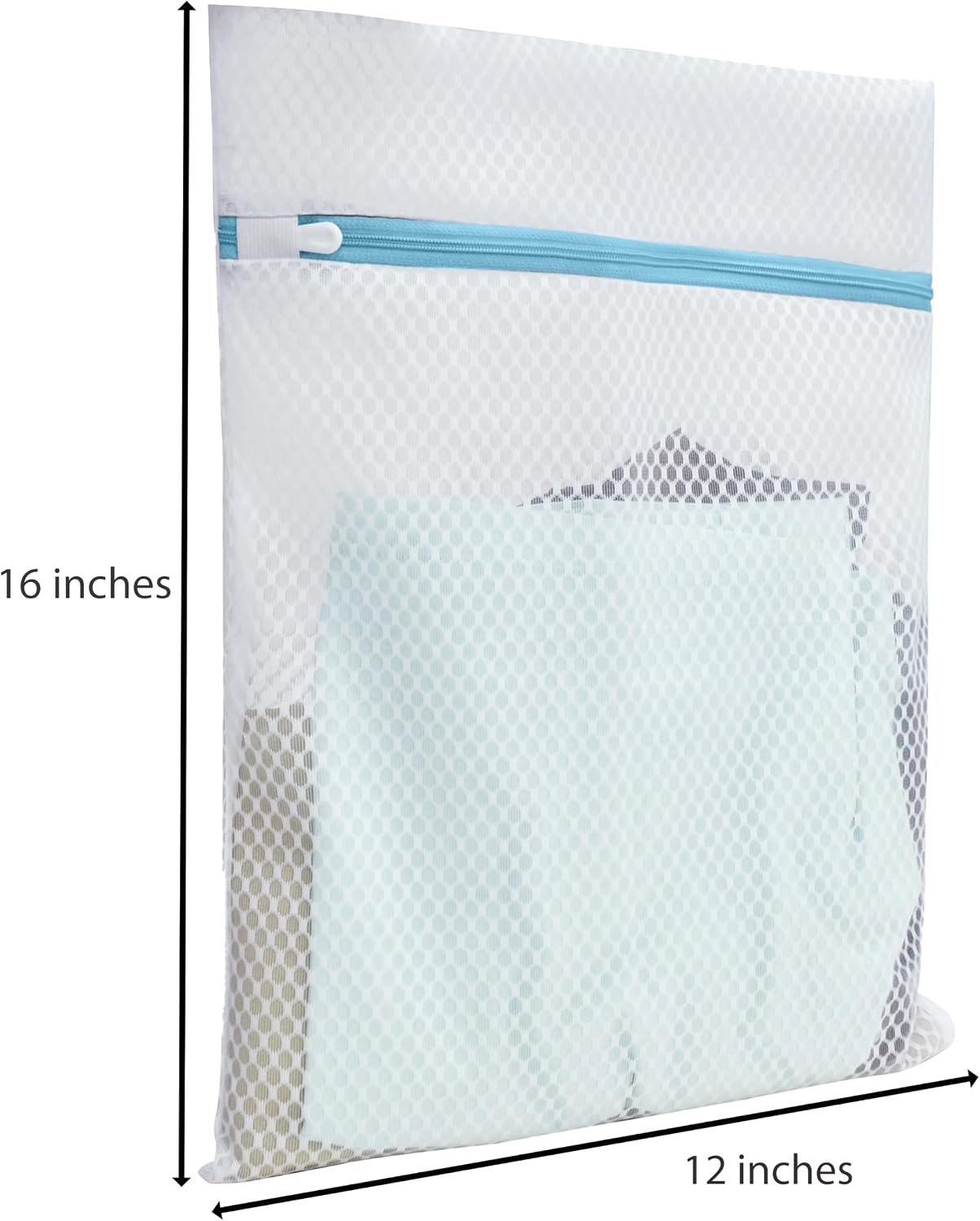 Mesh Laundry Bags for Delicates – 3 Pack (12”×16”) with Color-Coded Zippers, Protects Clothes from Damage, Breathable