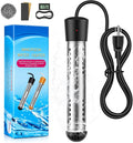 2000W Immersion Water Heater, Pool Heater for Inflatable Pools | 158°F Auto-Off, with 304 Stainless Steel Guard &