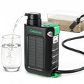 Portable Electric Water Filter for Camping & Survival - 0.01 Micron Water Purification System with Solar, Hand Crank
