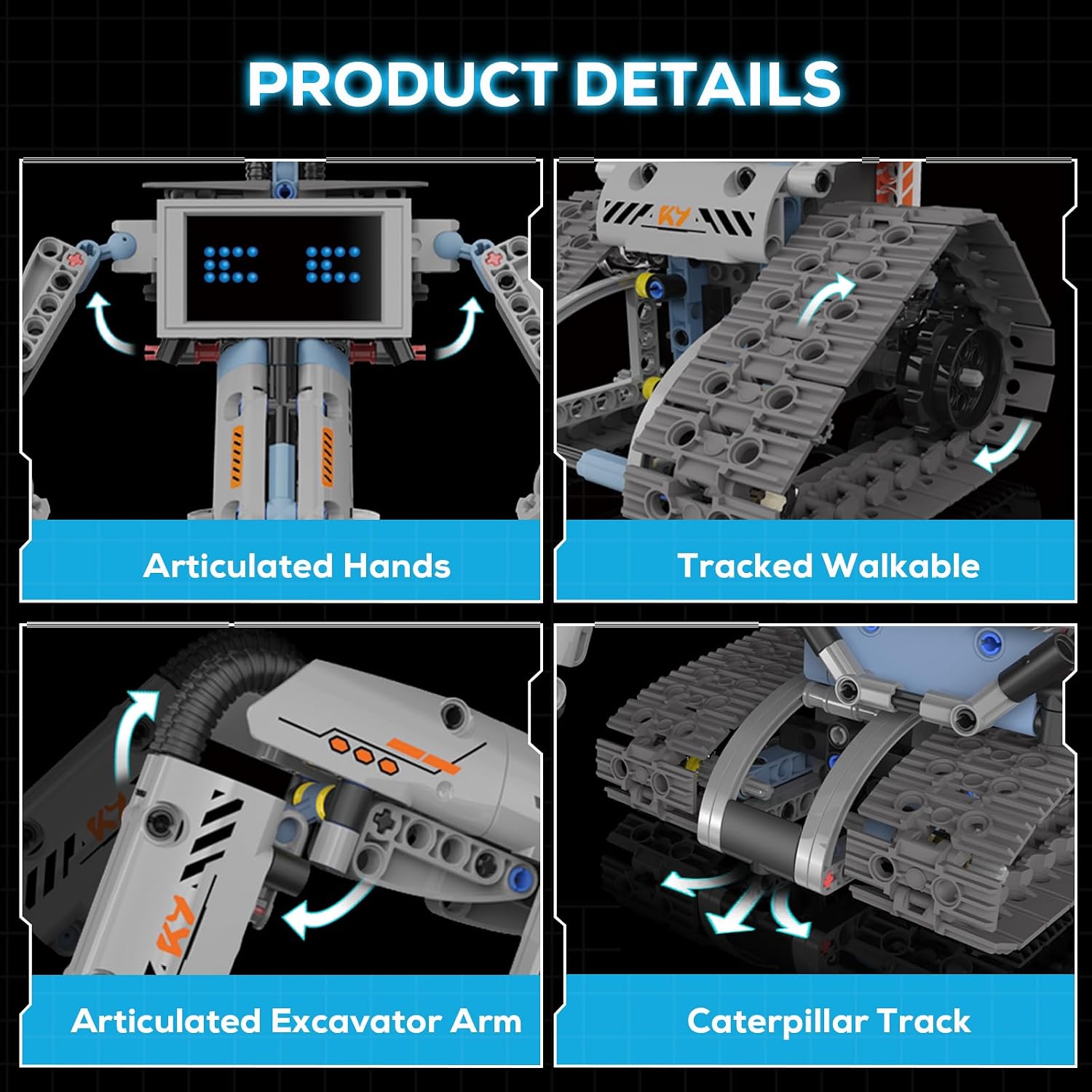 Robot Building Kit with APP/Remote Control STEM Gifts for Boys Age 8-16,Technic Coding Robotic Toys for Kids