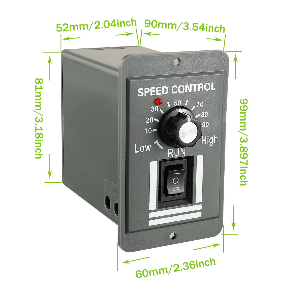 EPLZON DC 12-60V Motor Speed Controller 20A Adjustable PWM Controller Switch Forward/Reverse Electric Motor Speed Regulator Suitable for DC Brush Motor