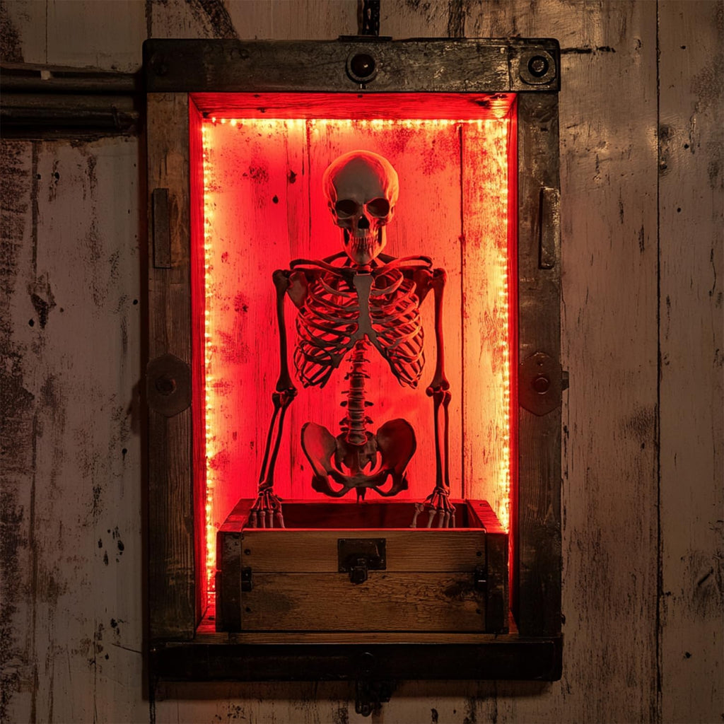 5.4Ft/170cm Posable Halloween Skeleton, Full Body Life Size Skeleton with Movable Joints for Indoor Outdoor Halloween