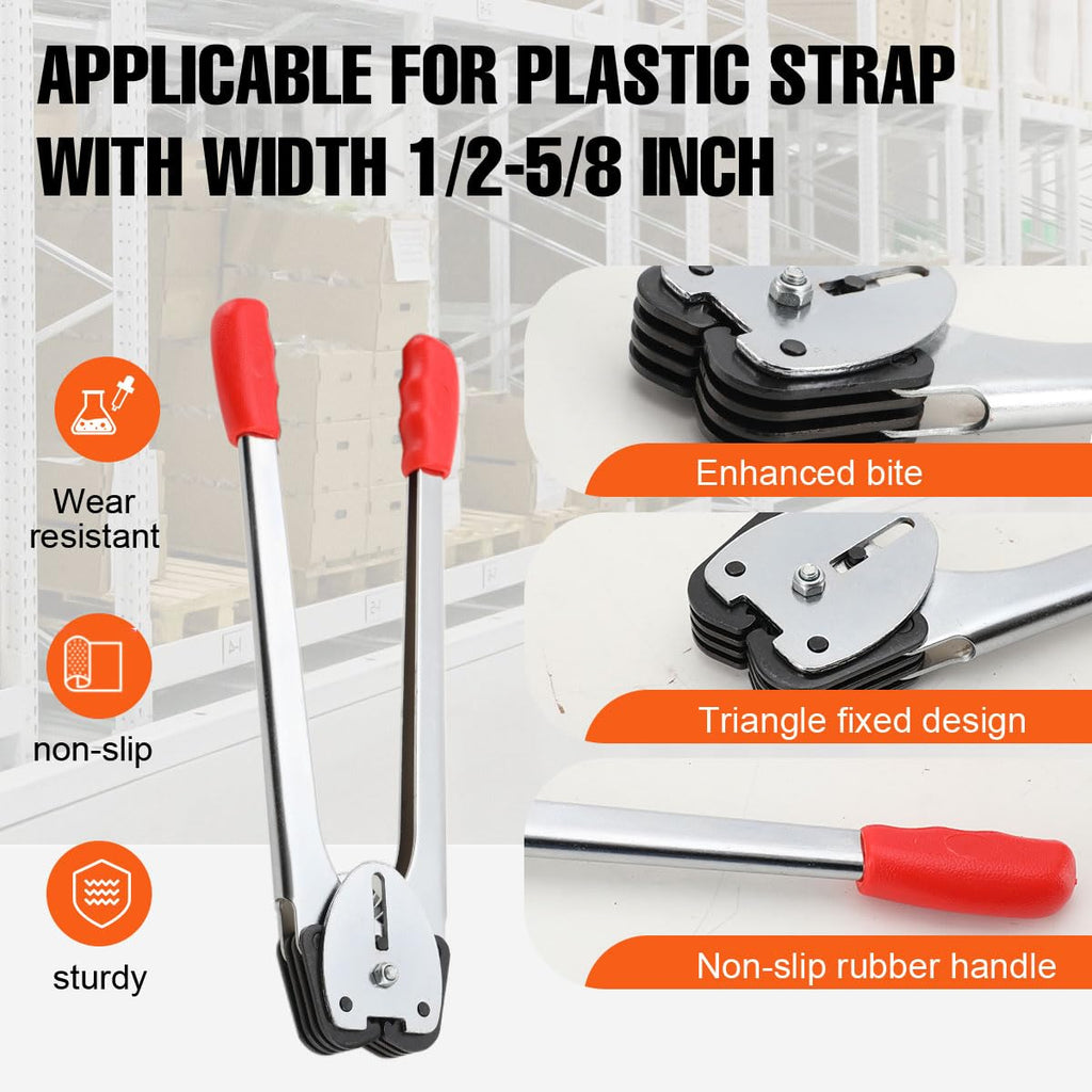 Banding Packaging Pallet Strapping Kit ECUTEE Pallet Packaging Strapping Tool All-in-One Poly Strapping Tensioner