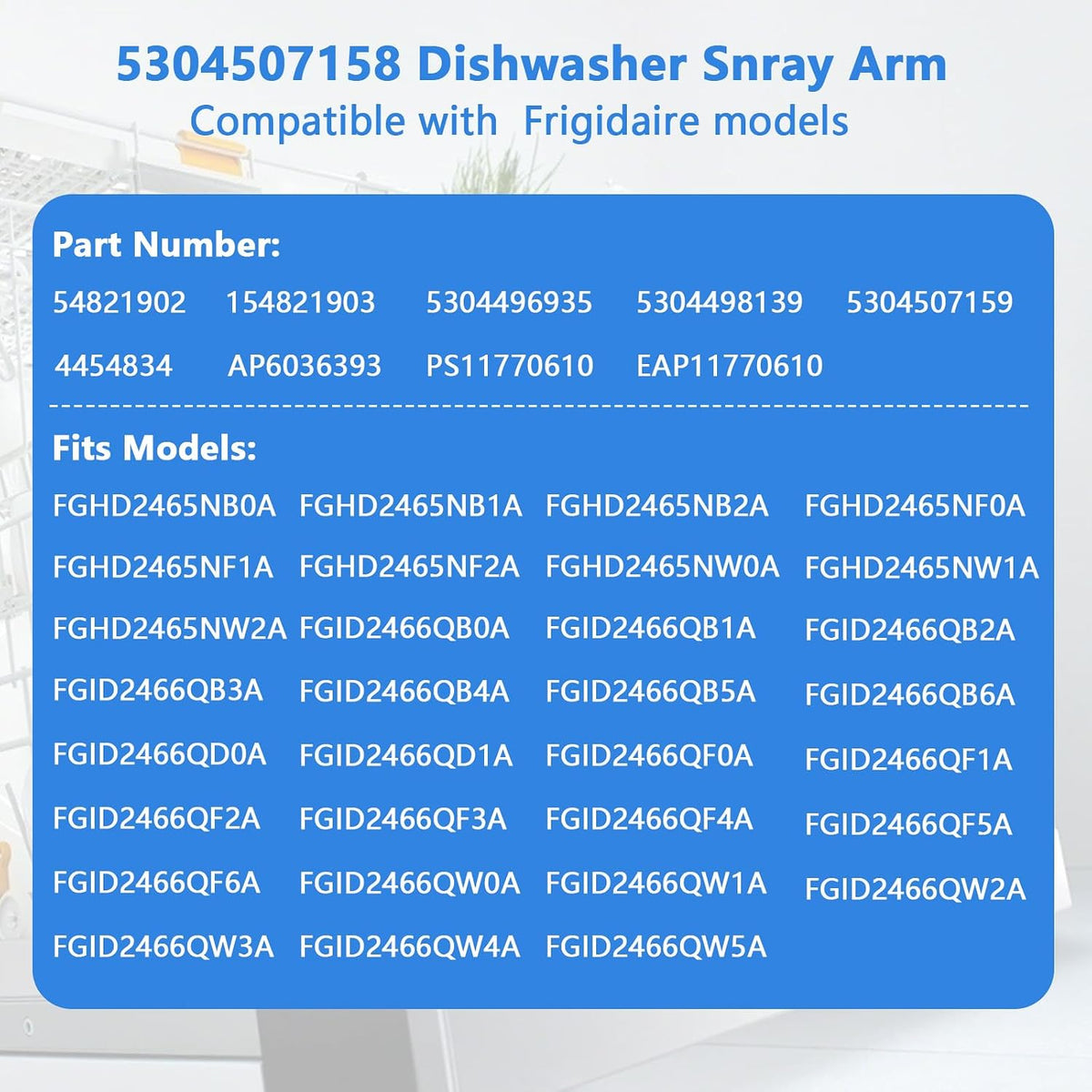 Showingo 5304507158 Dishwasher Lower Spray Arm Assembly Replacement for Frigidaire with 5304518968 Spray Arm Support & 5304506518 Drain Trap Filter, Replaces AP6036393 154821902 154821903 5304498139