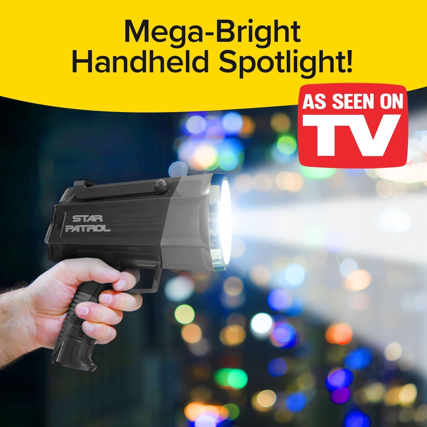 Platinum Rechargeable Spotlight, Tactical Flashlight, 10 Modes | Super Bright Rechargeable Spotlight with 10 Light
