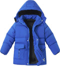 6-12 Years Boys Winter Coat Kids Warm Jacket Wind Water-Resistant Puffy Coats Outwear Toddler Hood Fleece Inner