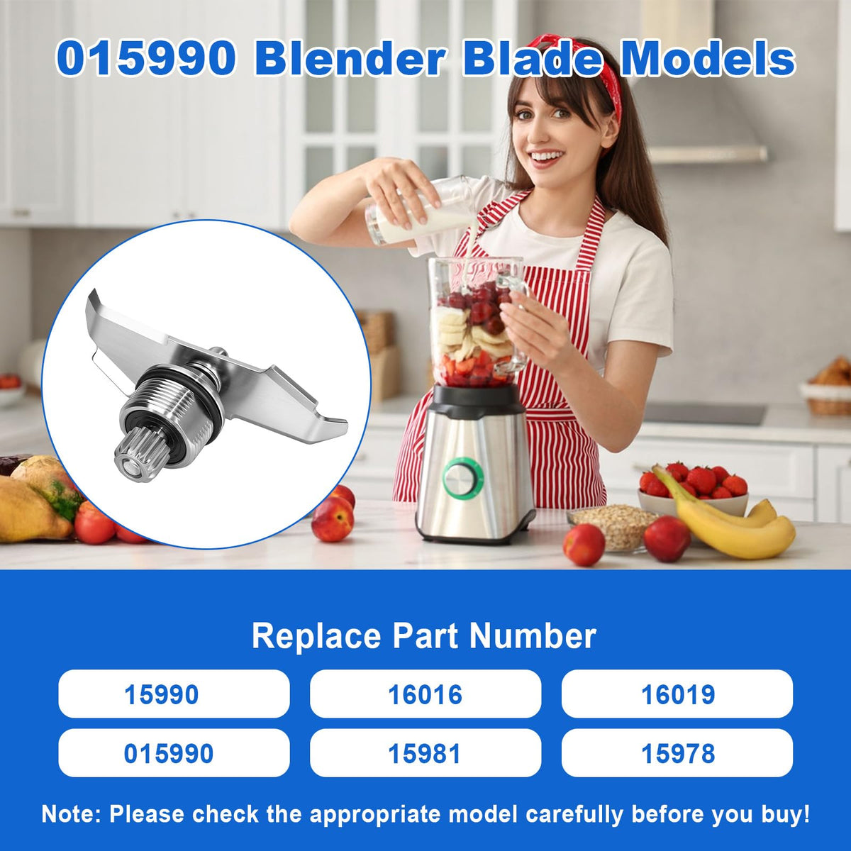015990 15990 Blender Advanced Blade Assembly Compatible With Vitamix