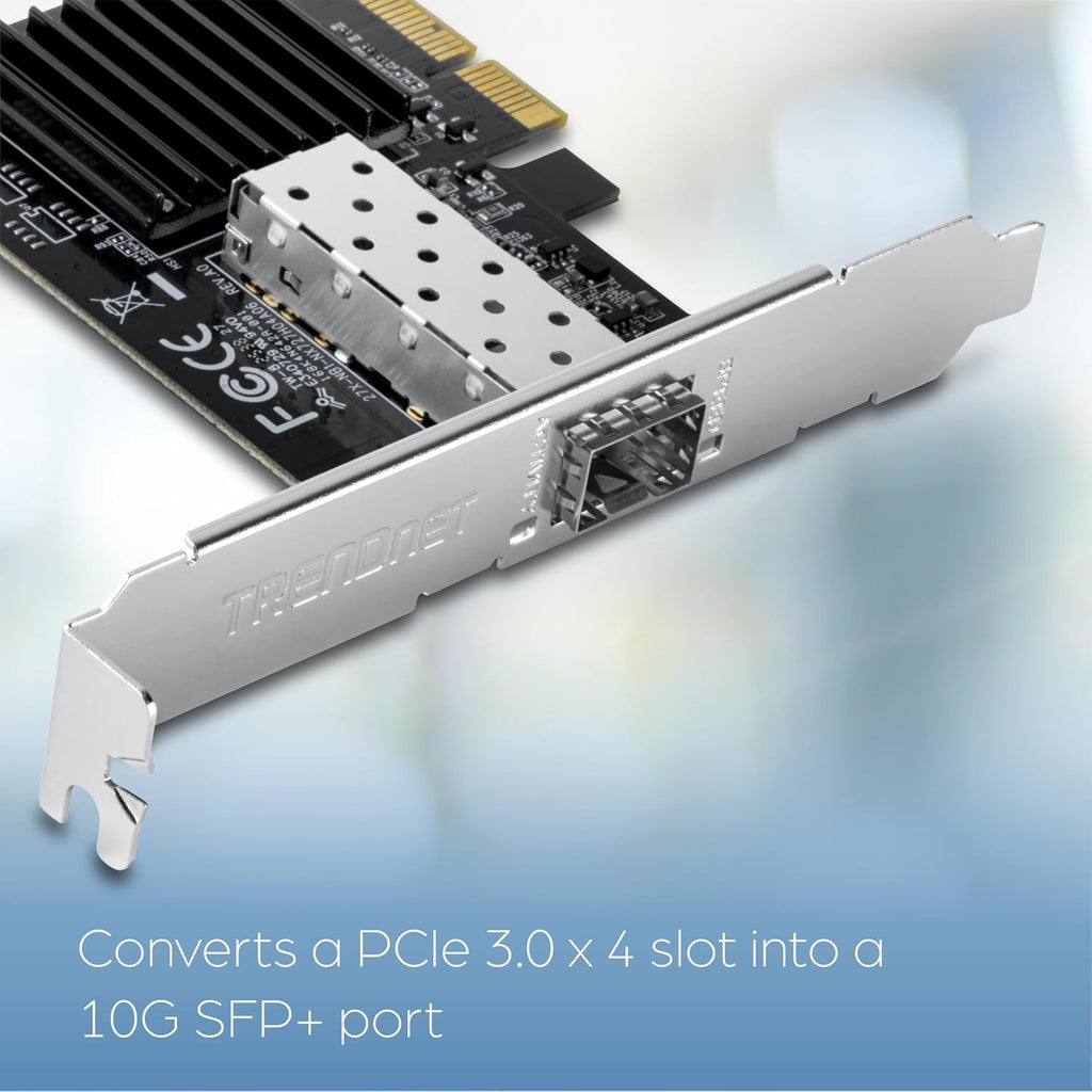 TRENDnet 10 Gigabit PCIe SFP+ Network Adapter, TEG-10GECSFP