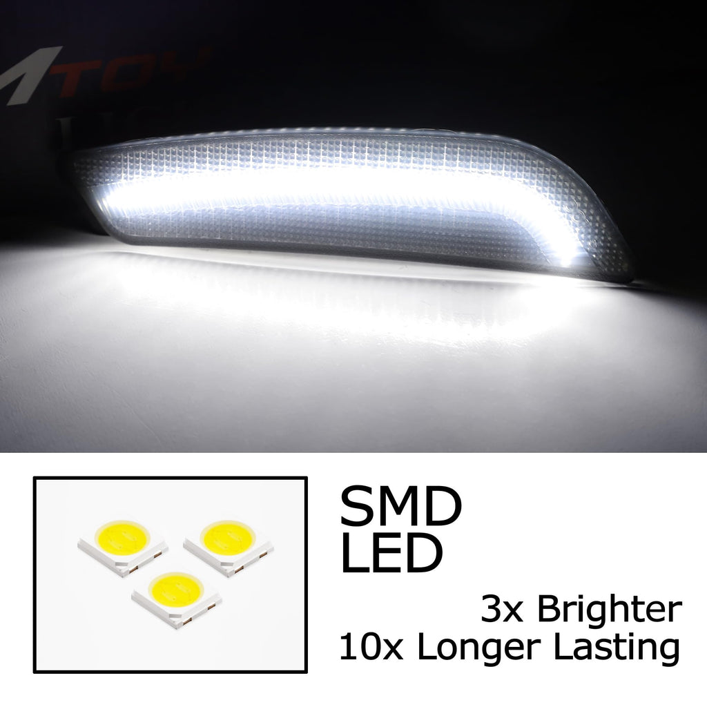 iJDMTOY LED Front Side Marker Lights For Cadillac 2003-2007 CTS Sedan