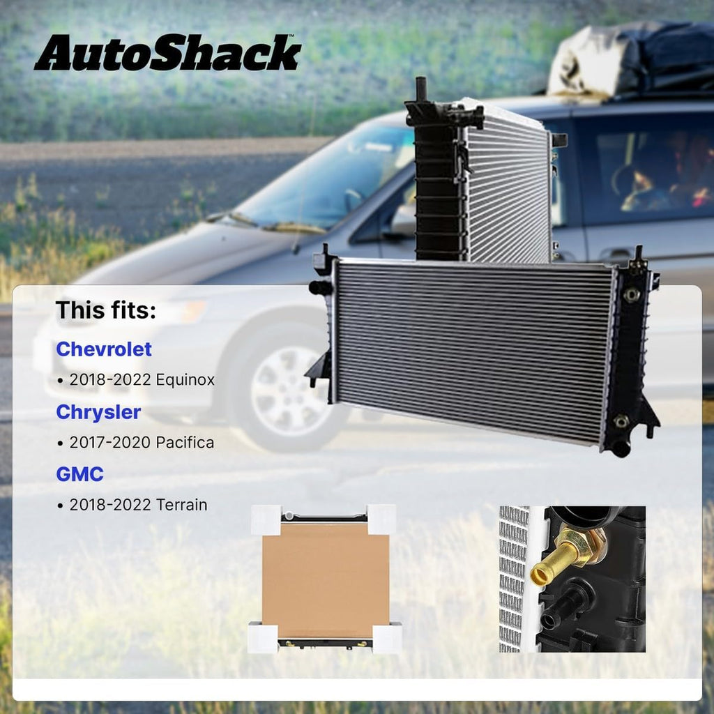 AutoShack Radiator for Chevy, Equinox 2018-2022, L4 1.5L 2.0L