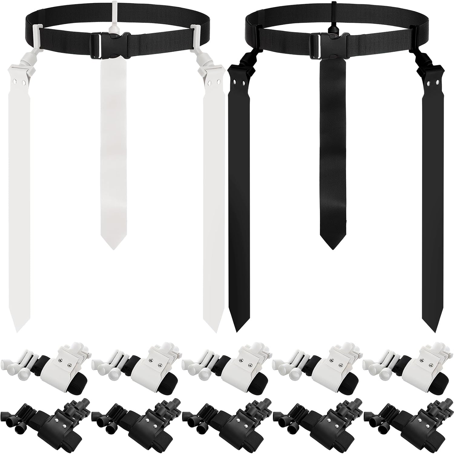 10/12 Players Flag Football Belts and Flags | Adjustable Football Belts for Adults, Flag Football Set for Kids Team