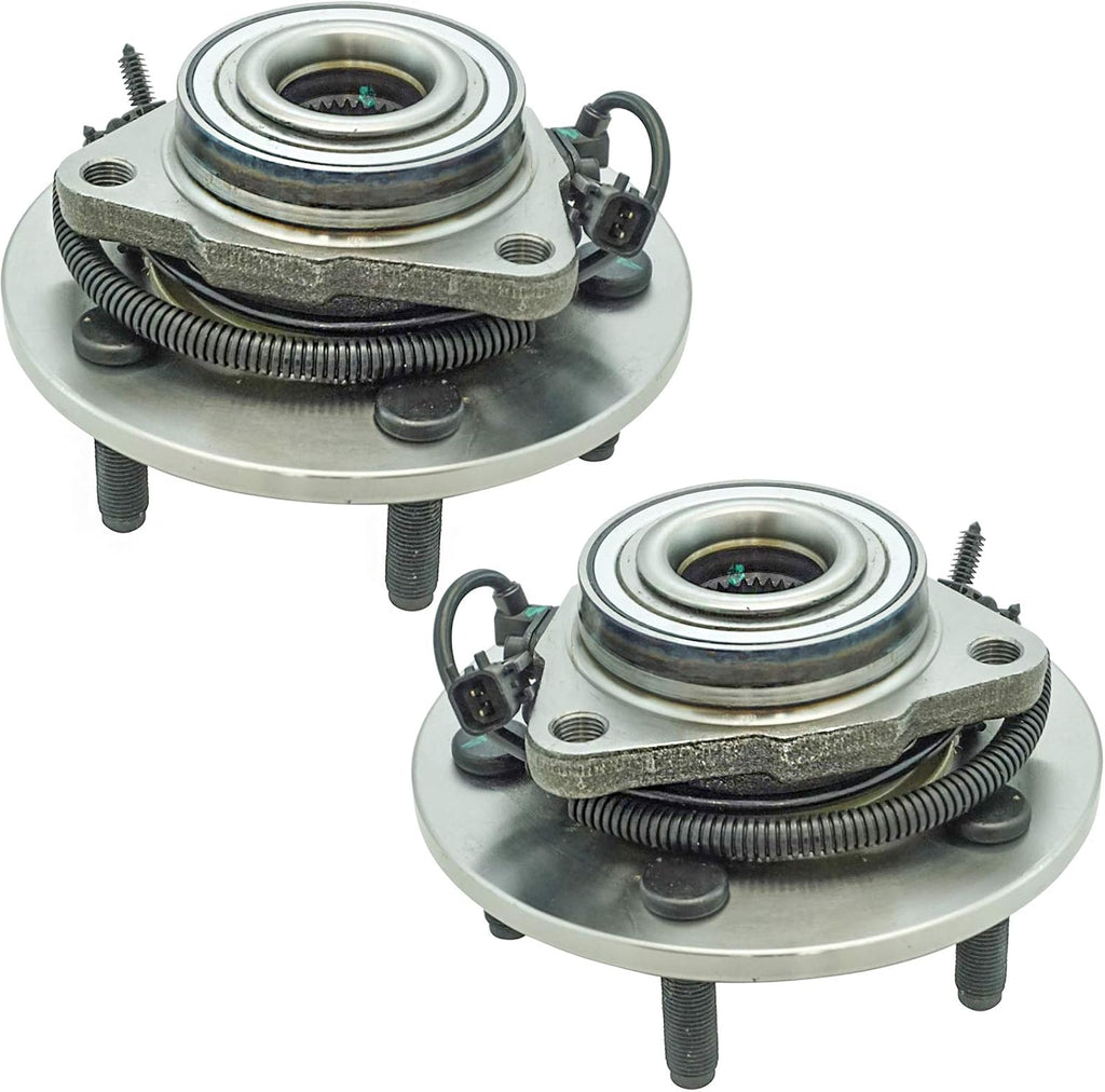 TRQ Front Wheel Bearing & Hub Assembly Set