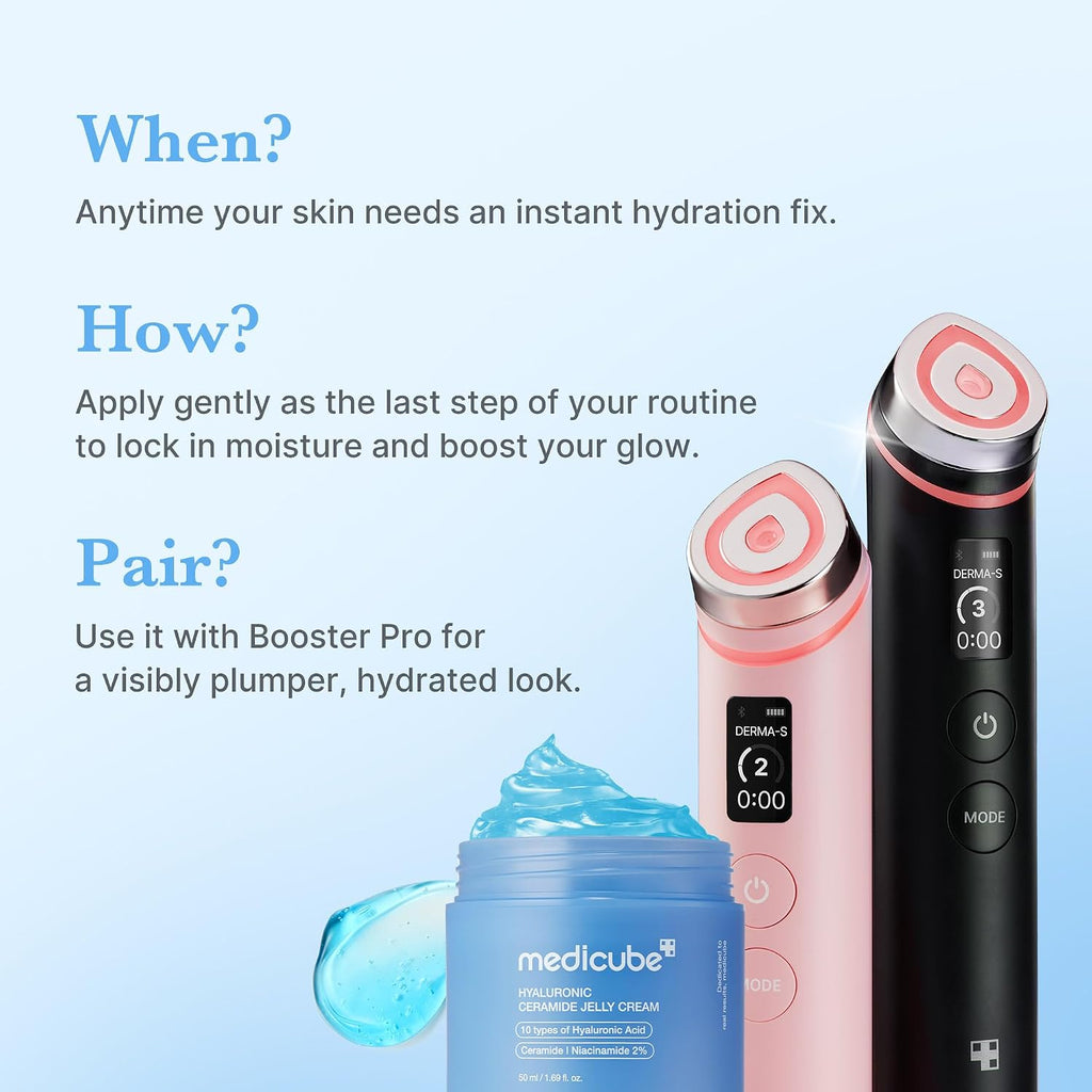 Jelly Cream with Hyaluronic Acid for Long-lasting Hydration | Daily Moisturizer with Hyaluronic Acid, Ceramides