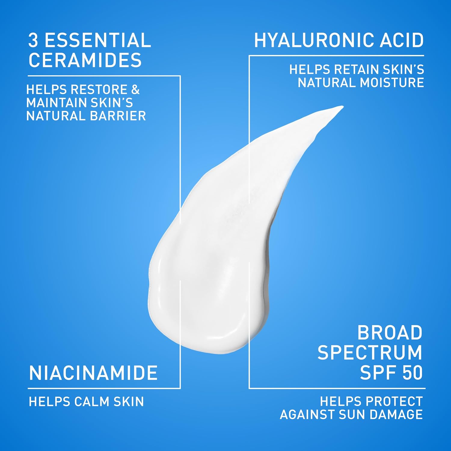 AM Facial Moisturizing Lotion SPF 50, Face Moisturizer with SPF, 3oz