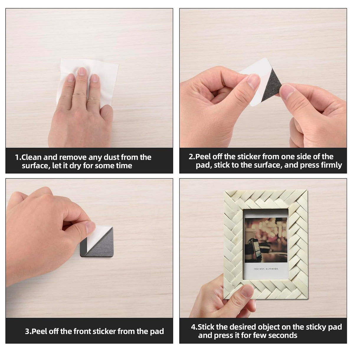 Double Sided Mounting Tape 60 Pcs White Versatile Double Sided Adhesive Foam Tape Solution for Walls, Crafts, and More