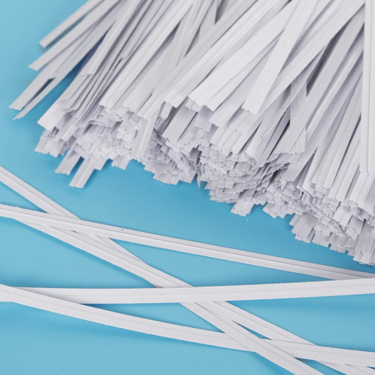 1000 Pcs White Paper Twist Ties Reusable Bread Ties, 4 Inch