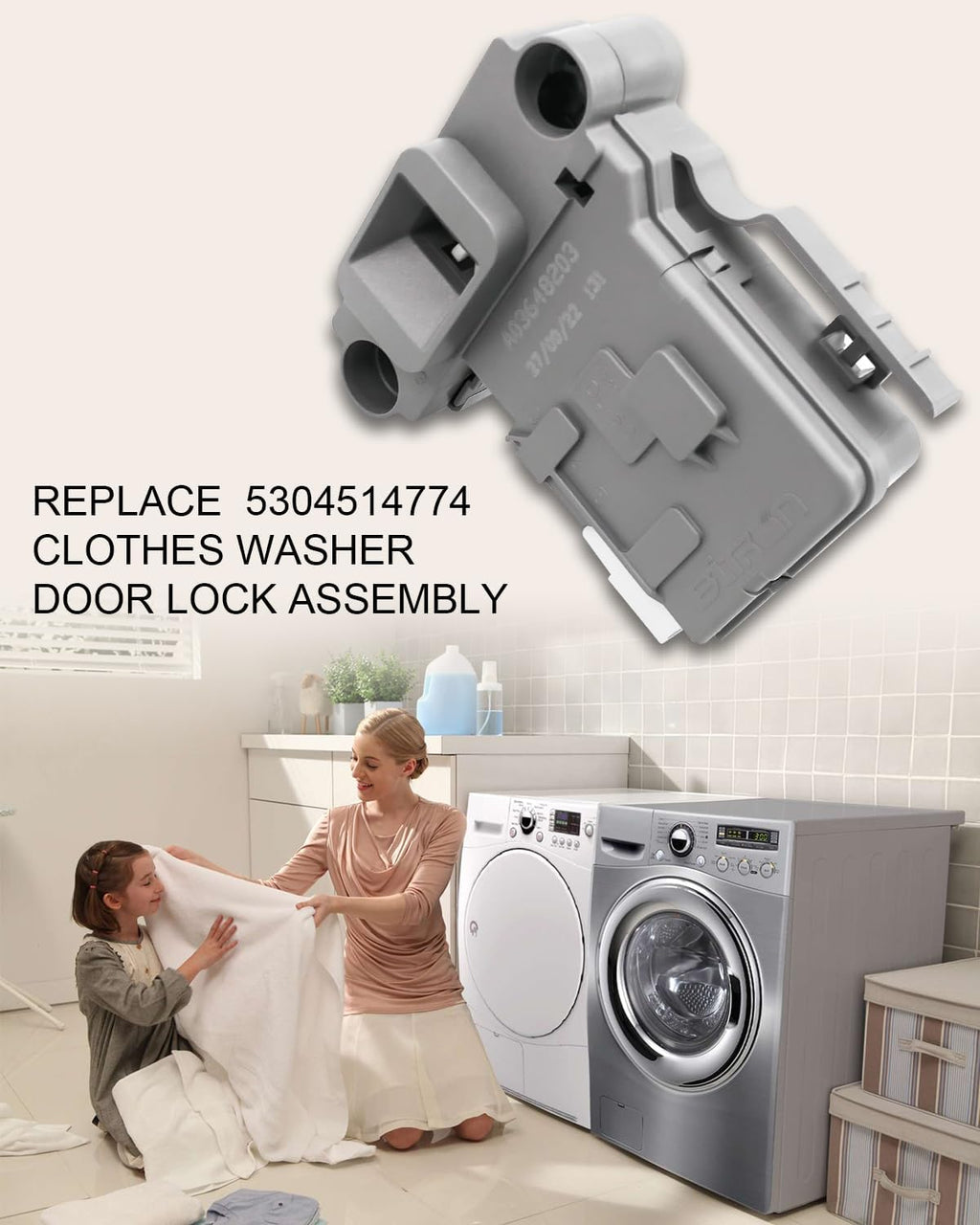 Washer Door Lock Assembly Replace 5304514774 4839359 AP6329665 PS12365826