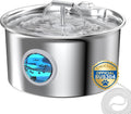 Cat Water Fountain Stainless Steel: 2.6L Cat Fountain for Drinking - Pet Water Fountain for Cats Indoor - Automatic
