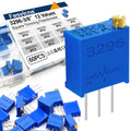 60PCS 3296W Multiturn Trimmer Potentiometer Kit, 12 Values 100Ω-500KΩ