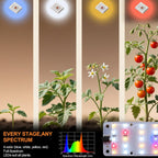 40W Full Spectrum Grow Light, Dimmable Timer, Ultra Thin Linkable | 6/12/16h timer,adjustable brightness,ultra-thin
