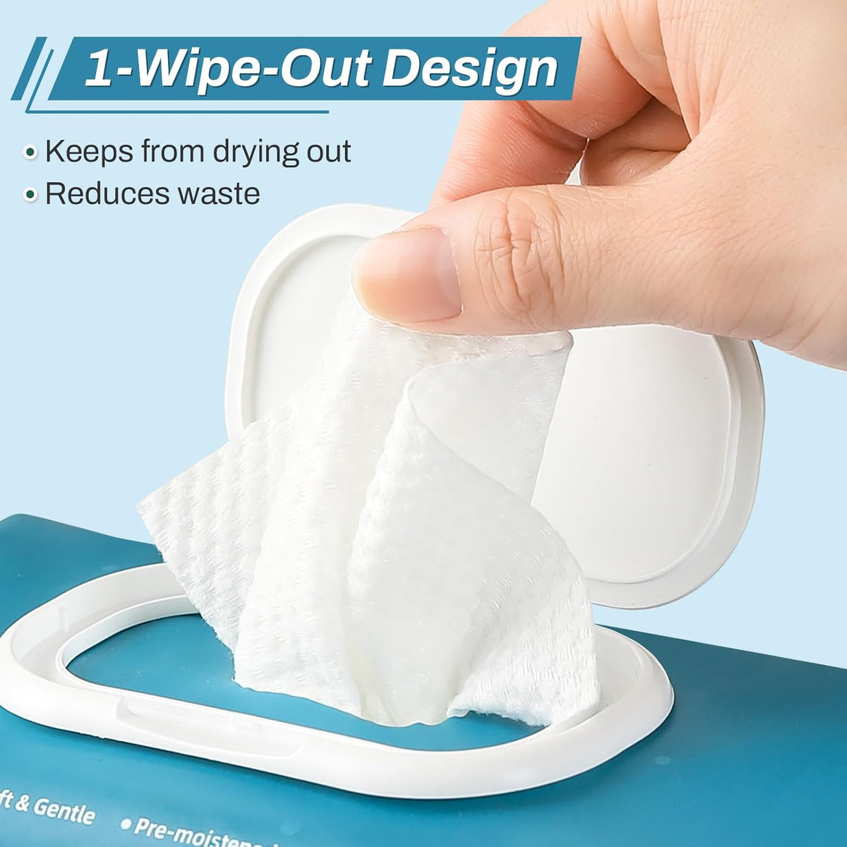 720 Count (12 Packs of 60) Wipes for Adults, 8" x 12" Extra Large Wet Wipes for Incontinence & Cleansing, Disposable