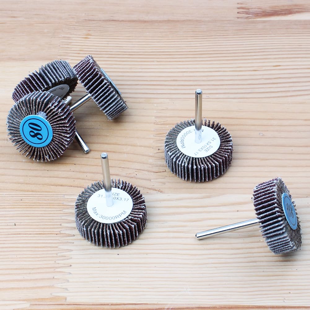 10PCS Flap Wheels 80 Grit Sander, Sanding Attachment for Drill
