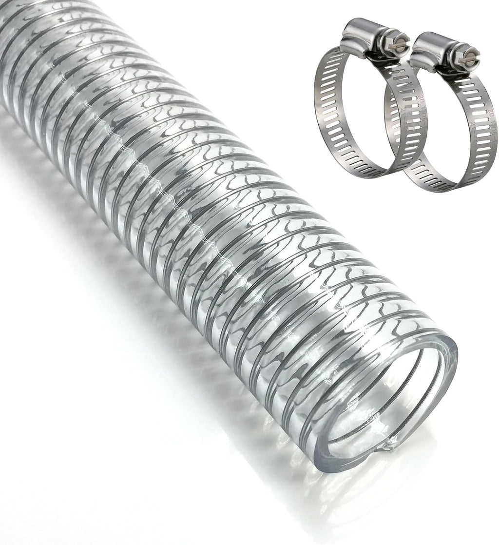 Suction Hose 3/4"id 5ft Clear Wire Reinforced PVC Vinyl Tubing