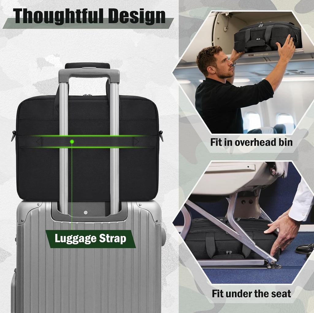 Tactical Laptop Bag for Men 15.6/17.3 Inch Military Laptop Briefcase with MOLLE Large Business Travel Messenger Bag