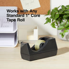 Desktop Tape Dispenser, Black, Everyday Tape Holder