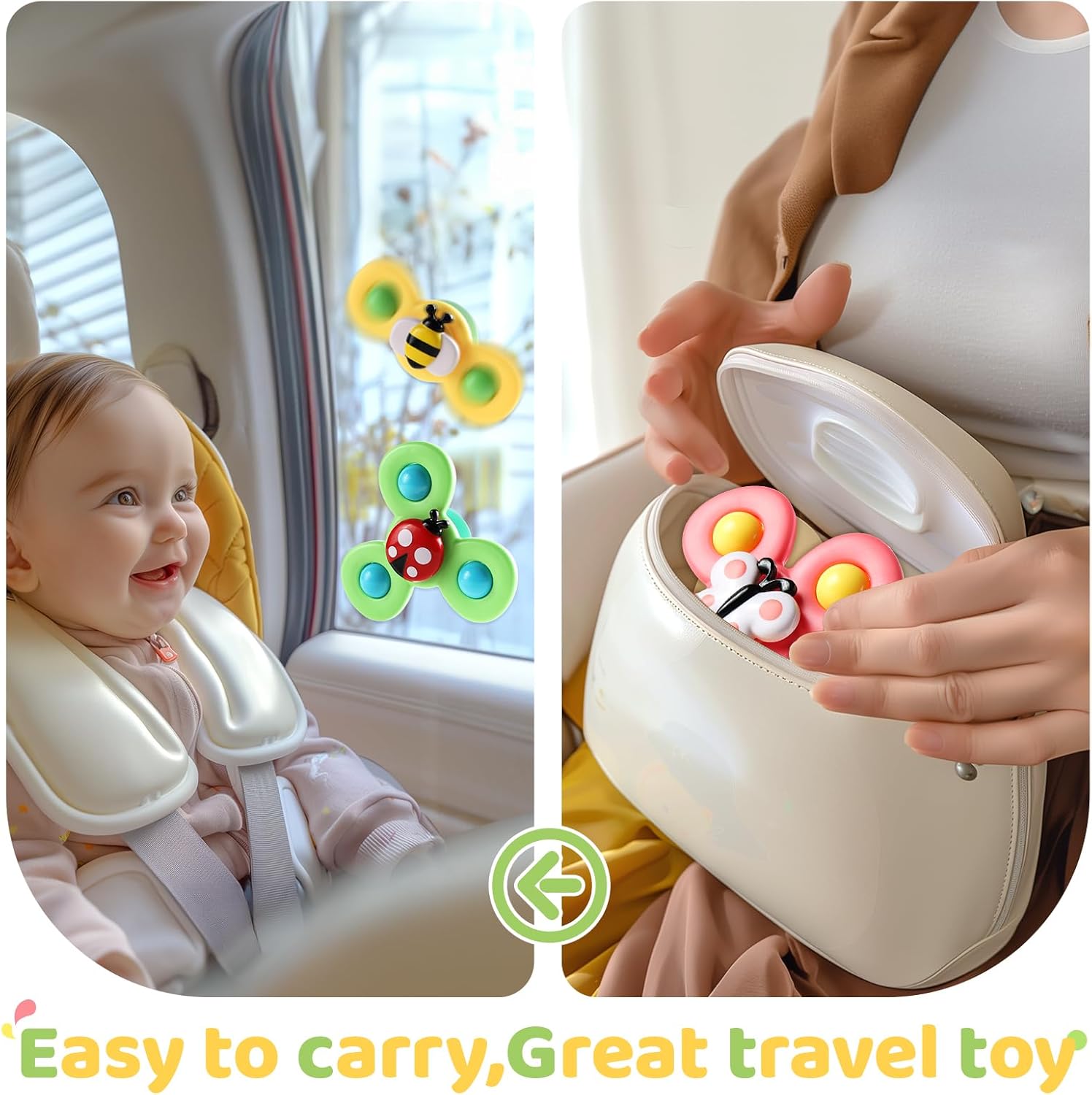 3PCS Suction Cup Spinner Toys for 1 Year Old Boy Girl|Spinning Top 12 18 Months|1 2 Year Old Boy Birthday Gift|Baby