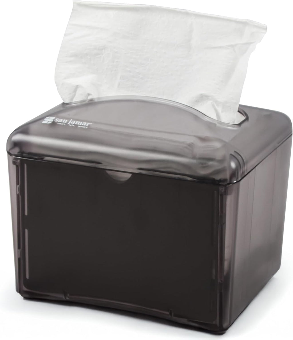 Venue Napkin Dispenser for Restaurant Tabletop, 200-250 Napkins, Mini Interfold, Black