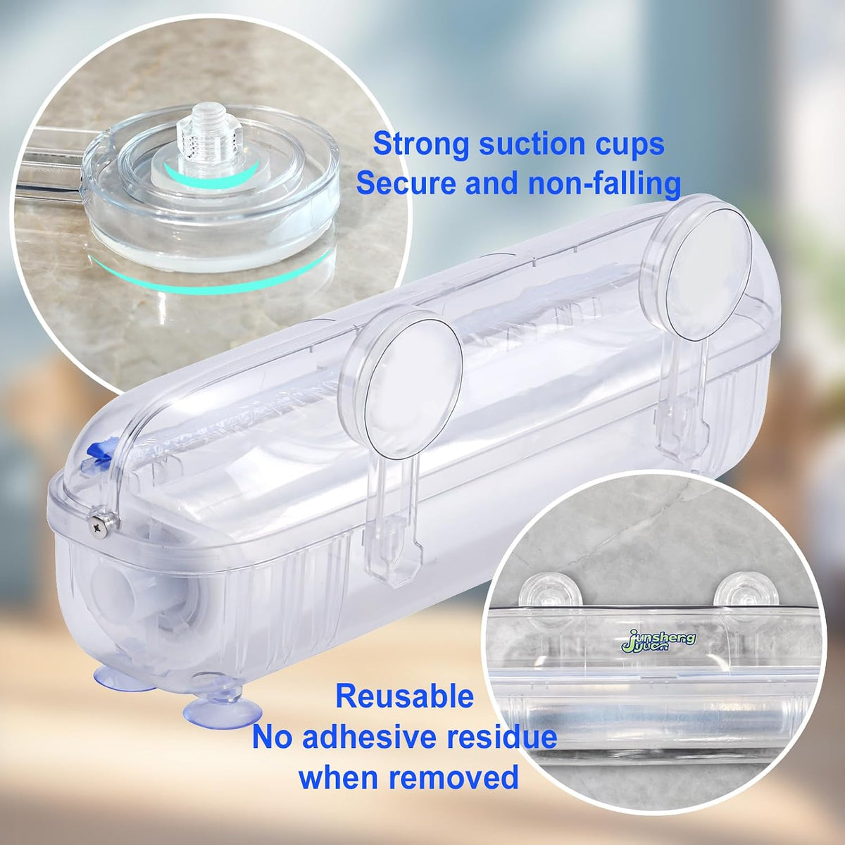 Refillable Cling Wrap Dispenser with Slide Cutting Cutter