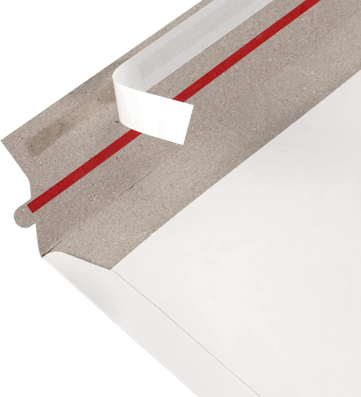 100 Pack 9x 12 Inch Stay Flat Mailers, 250 gsm Self Seal White Cardboard Envelopes, Stay Flat Envelopes for Files