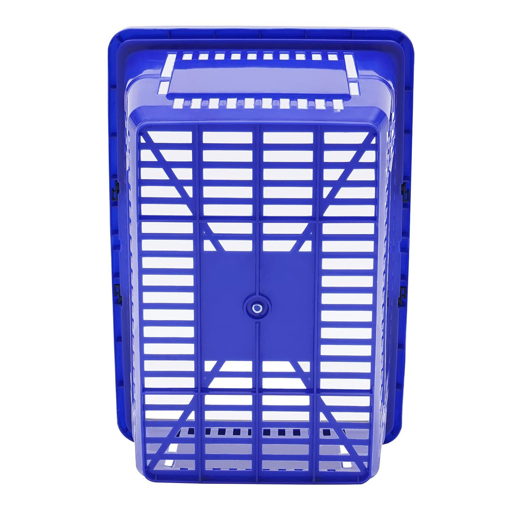 Shopping Basket, 17 * 12 * 9inch Set of 12 Freestanding Store Baskets w/Foldable Handle, Stackable Hand-held Basket