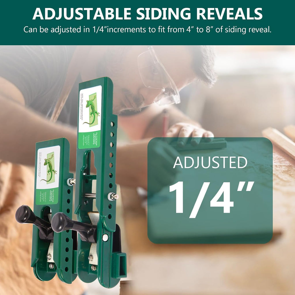 Siding Installation Tools Compatible with 3/8 inch Fiber Cement siding, Siding Tools Lap Siding Gauge with Adjustable