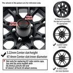 4Pcs 56.5mm(2.22inch) Push Through Center Caps Replacement Plug for EZ Lube Open End Plus Plug Center Caps, (Gloss