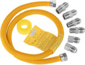 48"Gas Hose Connector Kit Gas Line for Dryer, Water Heater, Stove