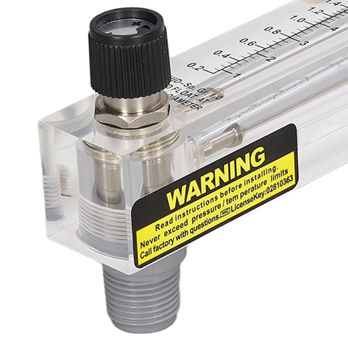 AUNMAS Water Flow Meter Panel Type Flowmeter, 0.2-2.0GPM 1-7LPM